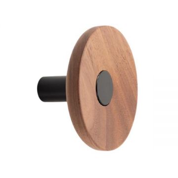 Agatatoare cuier Zoot, finisaj negru mat cu nuc natur, D:90 mm - Viefe