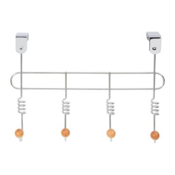 Cuier de ușă argintiu din metal 33 cm Spirale – Compactor