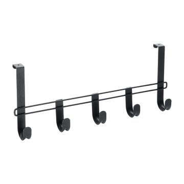 Cuier de ușă negru din metal 38 cm Lava – Metaltex