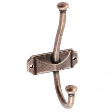 Agatatoare cuier Craft, finisaj cupru antichizat, 134x66.5 mm