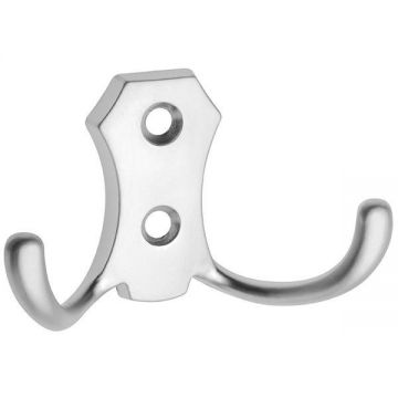Agatatoare cuier K24, finisaj aluminiu, 46x78 mm