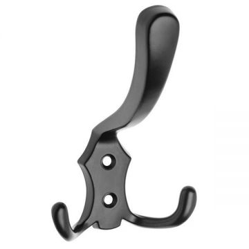 Agatatoare cuier K24, finisaj negru mat, 122x78 mm