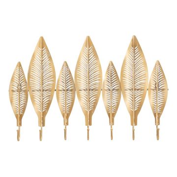 Cuier de perete auriu din metal Long Leaf – Mauro Ferretti