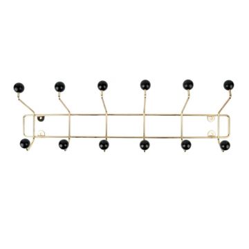 Cuier de perete PT LIVING Saturmus, lungime 53,5 cm, detalii negre