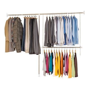 Suport pentru haine argintiu telescopic din metal Garment – Wenko