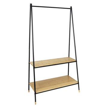 Suport pentru haine negru/natural din metal Loft – Wenko