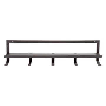 Cuier de perete negru cu raft din metal Quinn – WOOOD
