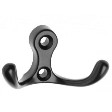 Agatatoare cuier K24, finisaj negru mat GT, 30x56x28 mm