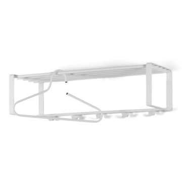 Cuier de perete alb cu raft din metal Rex – Spinder Design