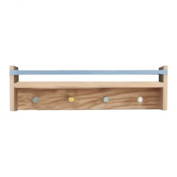 Cuier Dorian natural-albastru deschis 50x10x18cm Cuier Dorian natural-albastru deschis 50x10x18cm