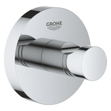 Carlig Grohe Essentials, metal, argintiu