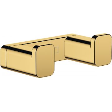 Cuier baie dublu Hansgrohe AddStoris  gold optic lustruit