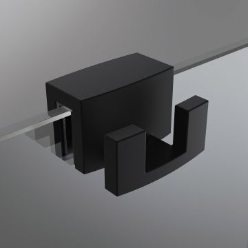 Cuier inox pentru cabina dus Radaway  finisaj negru mat