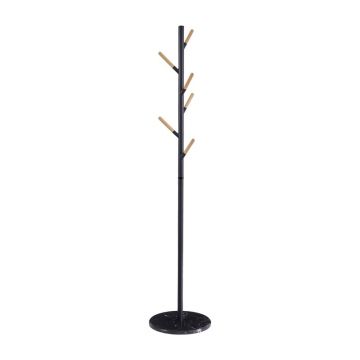 Cuier tip pom Ponziele Pako World Negru 37x37x174 cm Cuier tip pom Ponziele Pako World Negru 37x37x174 cm