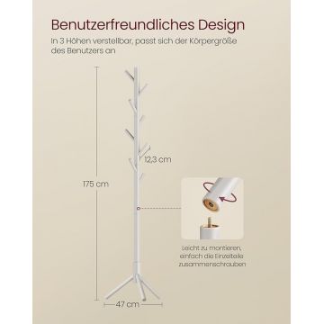 Cuier Vasagle Bej 47x47x175 cm