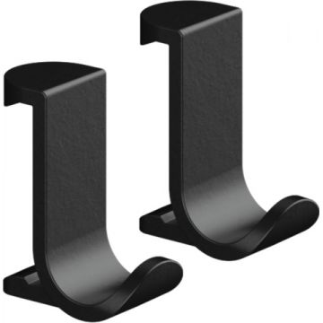 Set 2 agatatori Hansgrohe WallStoris cu fixare pe bara suport  negru mat