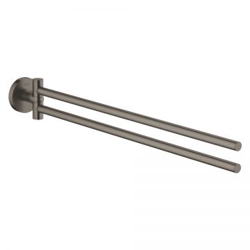 Suport dublu prosop Grohe Essentials 44cm  brushed hard graphite