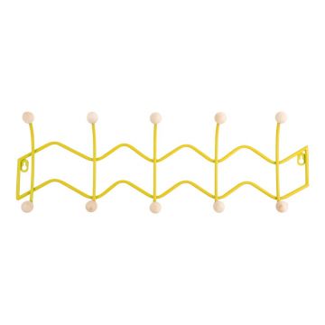 Cuier de perete galben din metal 61 cm Zig Zag – PT LIVING