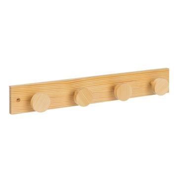 Cuier de perete în culoare naturală din lemn de pin 40 cm Anillos – Casa Selección