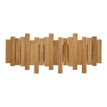 Cuier de perete în culoare naturală din lemn de stejar 3 cm Caltra – House Nordic