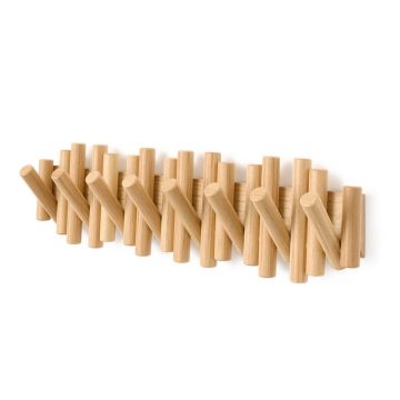Cuier de perete maro închis din lemn de pin 61 cm Picket – Umbra