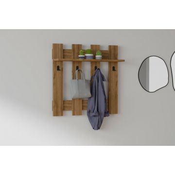 Cuier de perete Model Carina, Nuc, 70x18x70 cm