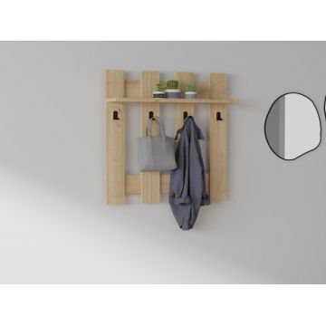 Cuier de perete Model Carina, Stejar, 70x18x70 cm