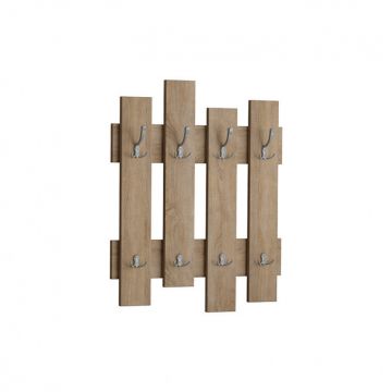 Cuier de perete Model Wave, Natur, 64x4x79 cm