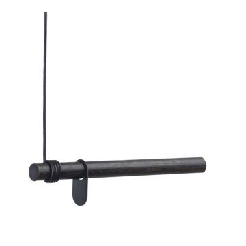 Cuier de perete negru din lemn de stejar 50 cm Swing – LIND DNA