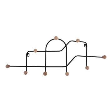 Cuier de perete negru din metal 71 cm Maze – PT LIVING