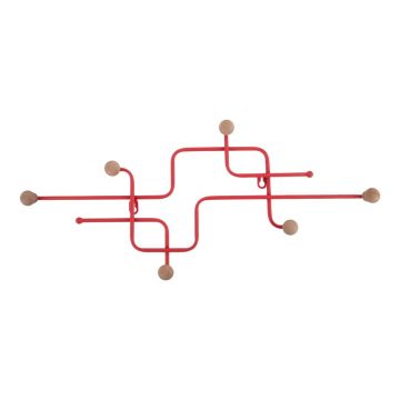 Cuier de perete roșu din metal 60,5 cm Metro – PT LIVING