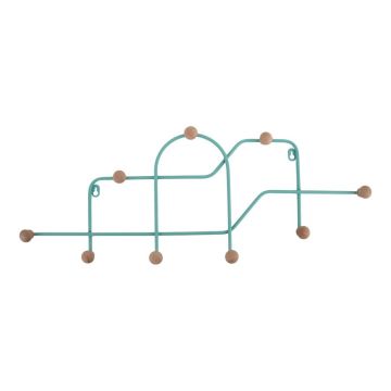 Cuier de perete turcoaz din metal 71 cm Maze – PT LIVING
