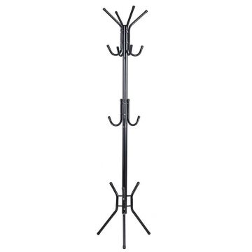 Cuier haine tip pom Piero metal negru D44x181cm Cuier haine tip pom Piero metal negru D44x181cm
