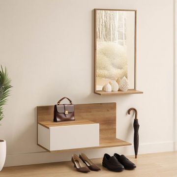 Cuier Miranda Alb 60x30x89.5 cm
