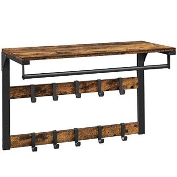 Cuier Model Reese, Maro Rustic/Negru, 65x30x42 cm