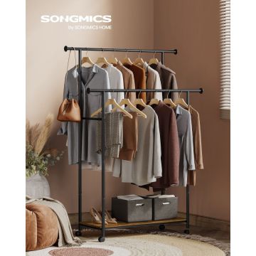 Cuier pe roti Songmics Maro 98.5x39.6x156.8 cm
