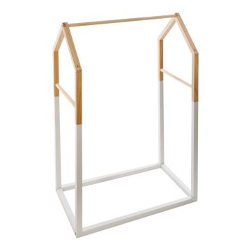 Cuier pentru copii Holen, Pako World, Lemn de pin, Natural-Alb, 60x37x100 cm