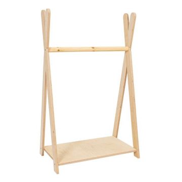 Cuier pentru copii în culoare naturală cu aspect de lemn de pin 60x97 cm Montessori – Meowbaby