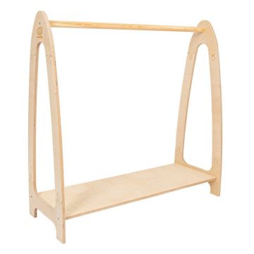 Cuier pentru copii în culoare naturală cu aspect de lemn de pin 98x96 cm Montessori – Meowbaby