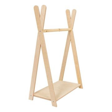 Cuier pentru copii în culoare naturală cu aspect de lemn de pin 98x97 cm Montessori – Meowbaby