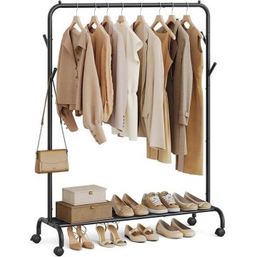 Cuier stander Negru Songmics 103.5x39x155 cm