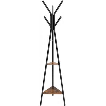 Cuier tip pom Model Barr, Maro Rustic/Negru, 50x50x179 cm