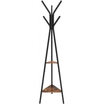 Cuier tip pom Model Barr, Maro Rustic/Negru, 50x50x179 cm