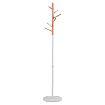 Cuier tip pom Model Marianna, Alb/Natur, 37x37x169 cm Cuier tip pom Model Marianna, Alb/Natur, 37x37x169 cm