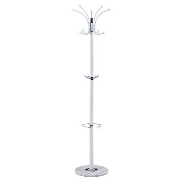 Cuier tip pom Model Nicolo, Alb, 37x37x175 cm