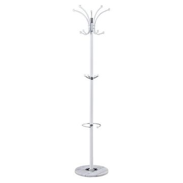 Cuier tip pom Model Nicolo, Alb, 37x37x175 cm Cuier tip pom Model Nicolo, Alb, 37x37x175 cm