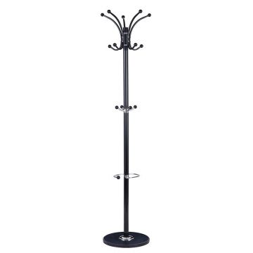Cuier tip pom Model Nicolo, Negru, 37x37x175 cm