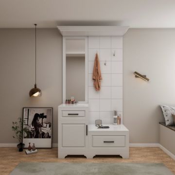 Cuier ZQD 109, 113x43x205cm, Alb