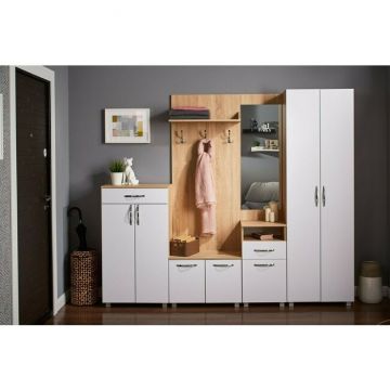 Hol Bruno, Modular Cu Dulap, Cuier Și Pantofar, PAL, 2.25 m, Bardolino