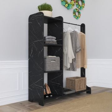 Mobilier hol Renesmee, Pako World, Negru, 106x45x128 cm